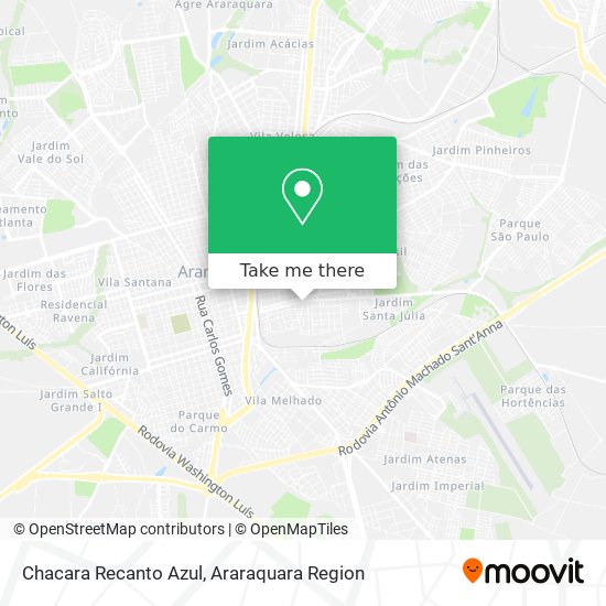 Chacara Recanto Azul map
