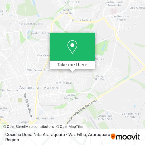 Coxinha Dona Nita Araraquara - Vaz Filho map