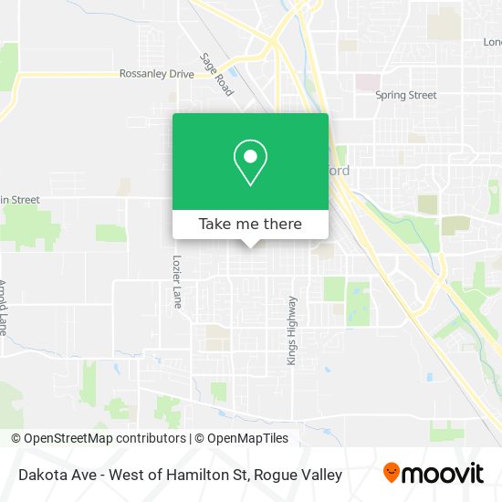 Dakota Ave - West of Hamilton St map