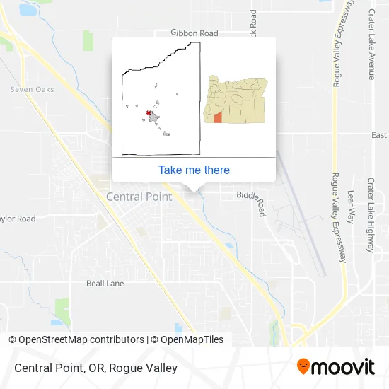 Mapa de Central Point, OR