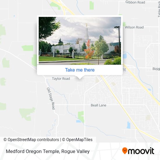 Medford Oregon Temple map