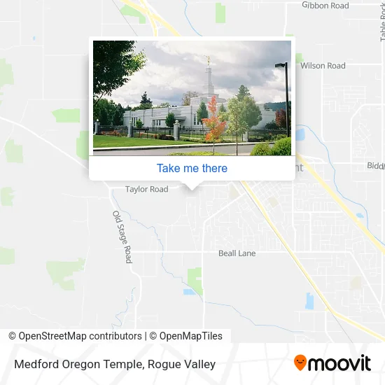 Medford Oregon Temple map
