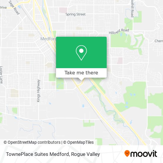 TownePlace Suites Medford map