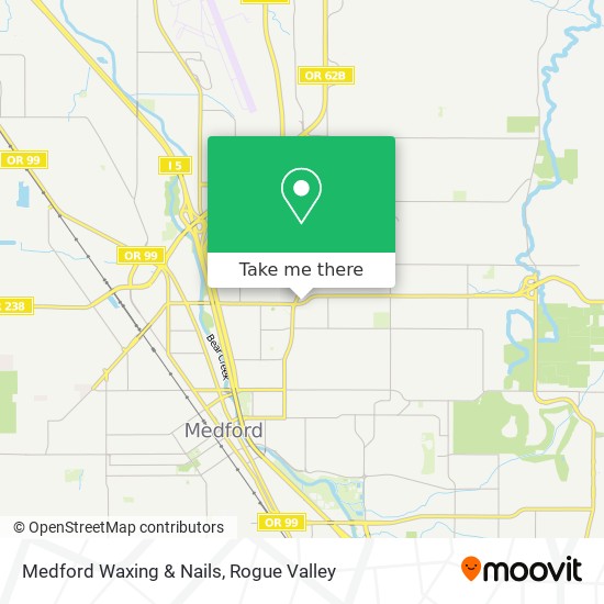 Medford Waxing & Nails map