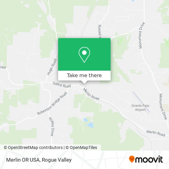 Mapa de Merlin OR USA