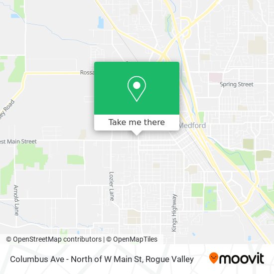 Columbus Ave - North of W Main St map