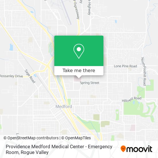 Providence Medford Medical Center - Emergency Room map