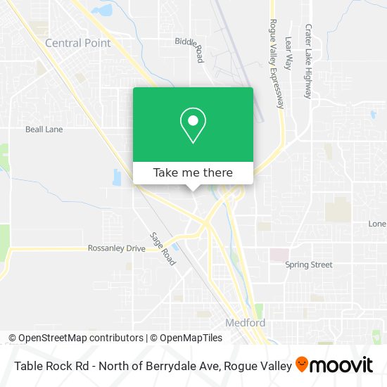 Table Rock Rd - North of Berrydale Ave map