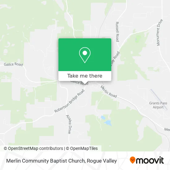 Merlin Community Baptist Church map