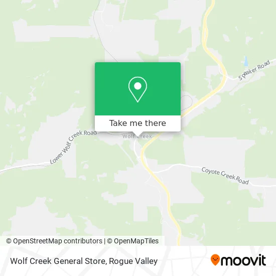 Wolf Creek General Store map