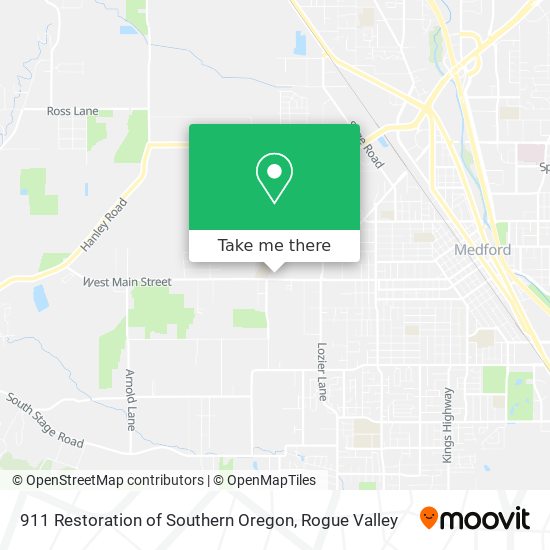 Mapa de 911 Restoration of Southern Oregon
