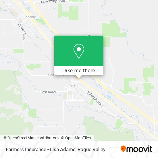 Farmers Insurance - Lisa Adams map