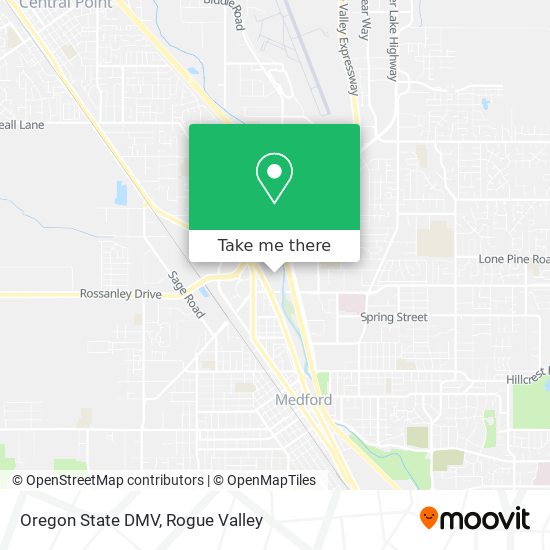 Oregon State DMV map