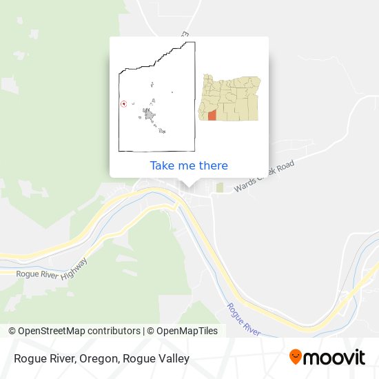 Mapa de Rogue River, Oregon