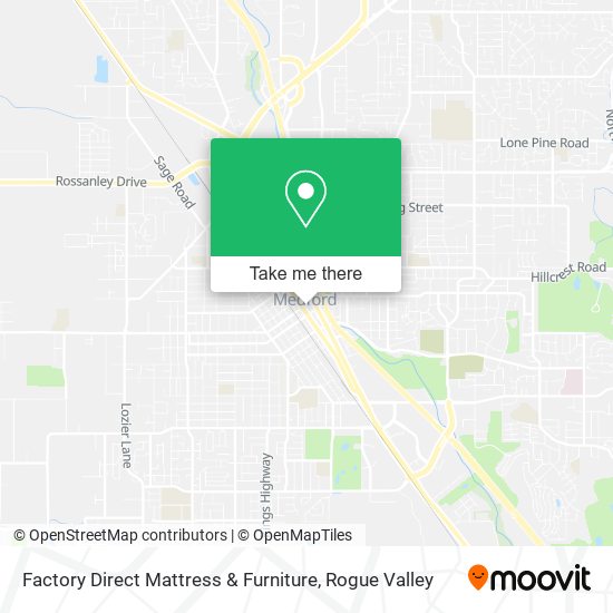 Mapa de Factory Direct Mattress & Furniture