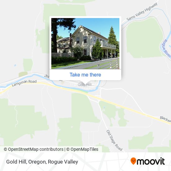 Gold Hill, Oregon map