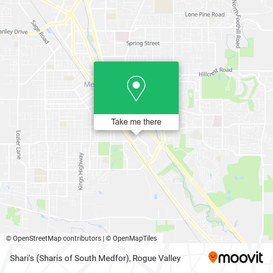 Shari's (Sharis of South Medfor) map