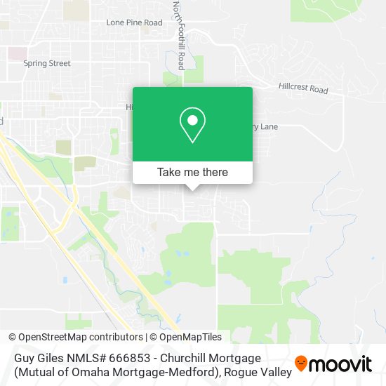 Guy Giles NMLS# 666853 - Churchill Mortgage (Mutual of Omaha Mortgage-Medford) map
