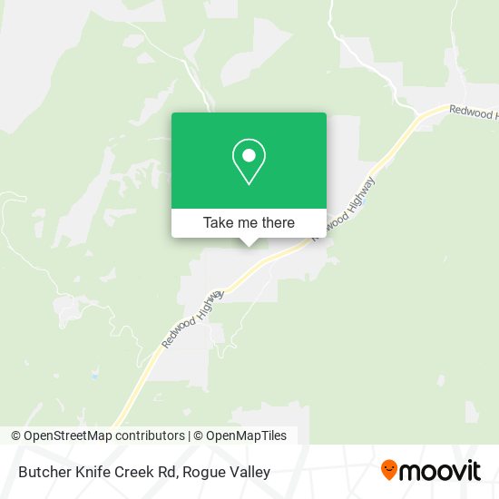 Butcher Knife Creek Rd map