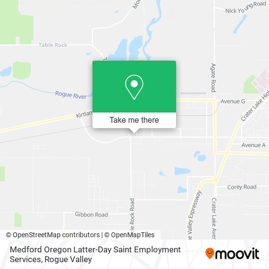 Medford Oregon Latter-Day Saint Employment Services map