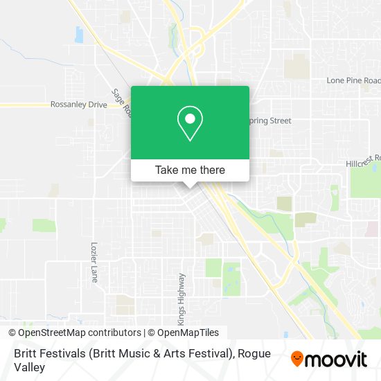 Britt Festivals (Britt Music & Arts Festival) map