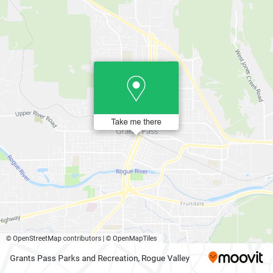 Grants Pass Parks and Recreation map
