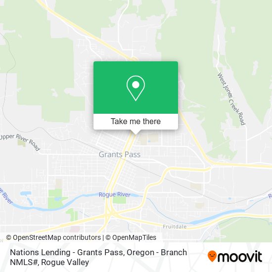 Mapa de Nations Lending - Grants Pass, Oregon - Branch NMLS#