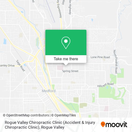 Rogue Valley Chiropractic Clinic (Accident & Injury Chiropractic Clinic) map