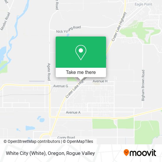 White City (White), Oregon map