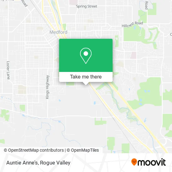 Auntie Anne's map
