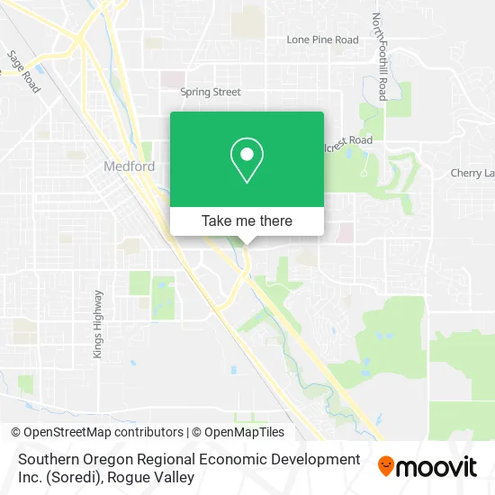 Southern Oregon Regional Economic Development Inc. (Soredi) map