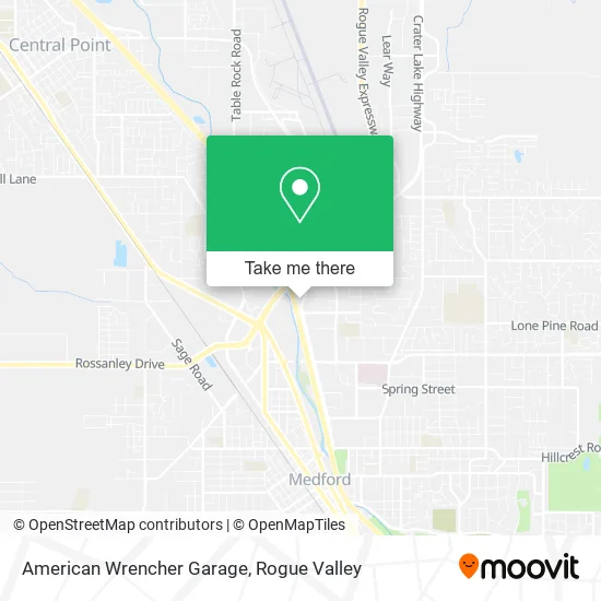 Mapa de American Wrencher Garage
