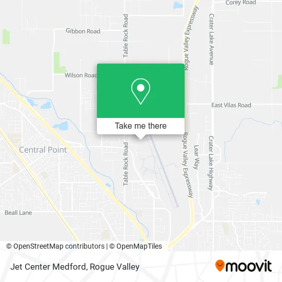Jet Center Medford map