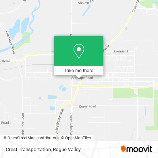 Crest Transportation map