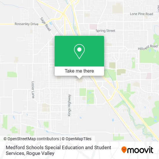 Mapa de Medford Schools Special Education and Student Services