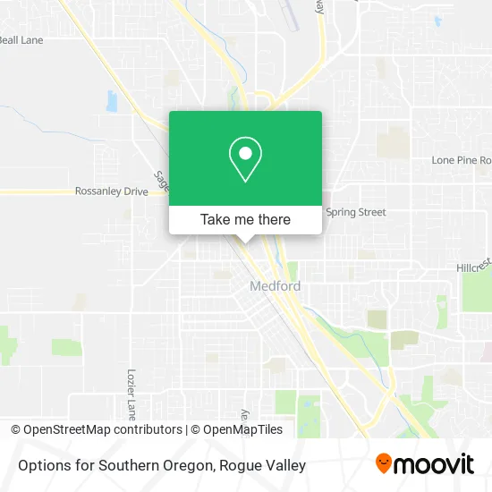 Mapa de Options for Southern Oregon