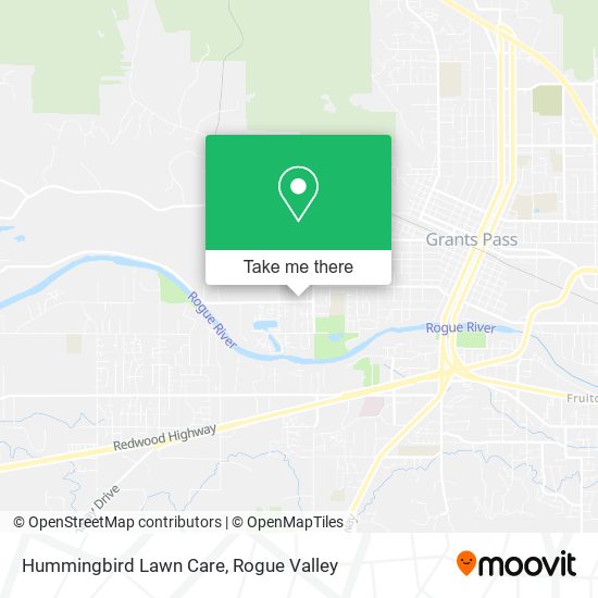 Mapa de Hummingbird Lawn Care