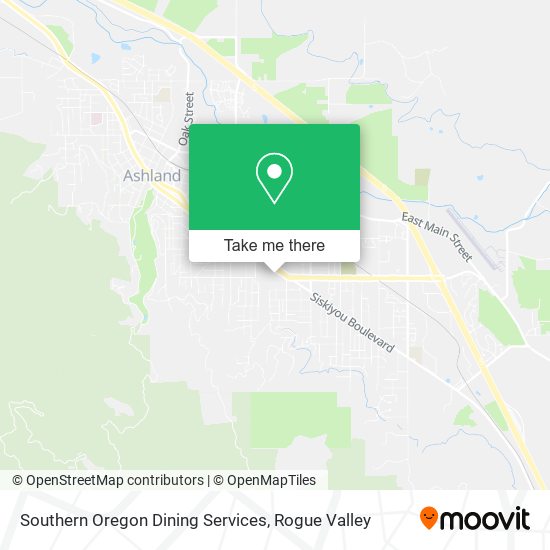 Mapa de Southern Oregon Dining Services