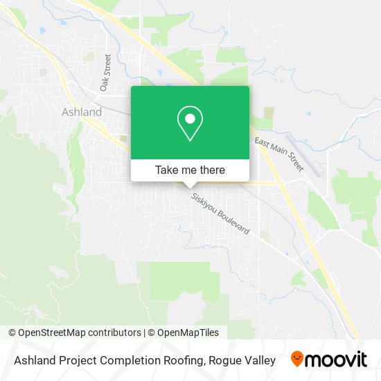 Ashland Project Completion Roofing map