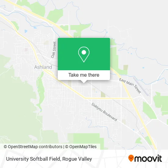University Softball Field map