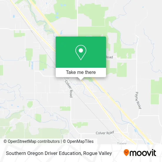 Southern Oregon Driver Education map