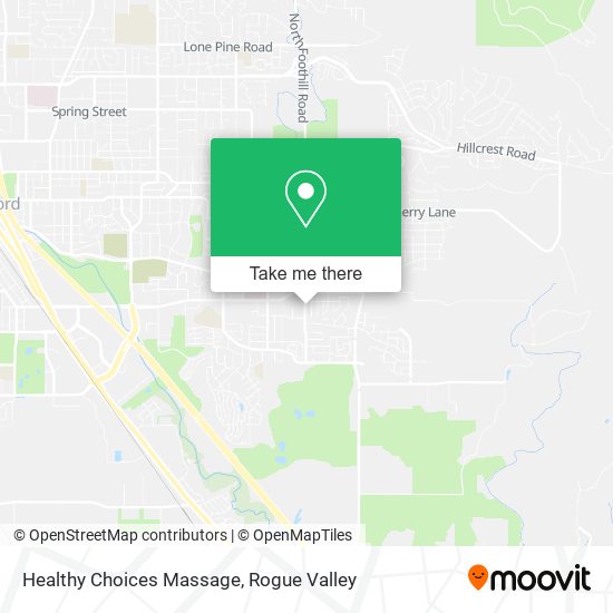 Healthy Choices Massage map