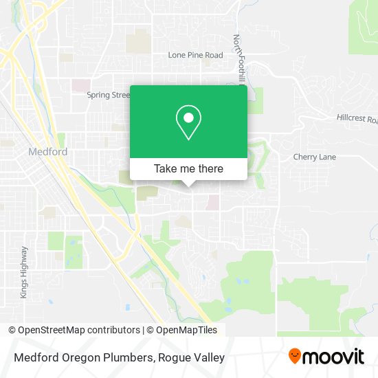 Mapa de Medford Oregon Plumbers