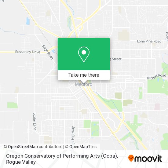 Mapa de Oregon Conservatory of Performing Arts (Ocpa)