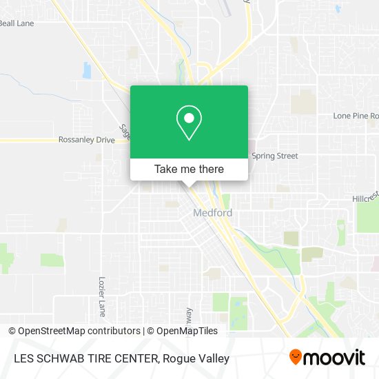 LES SCHWAB TIRE CENTER map