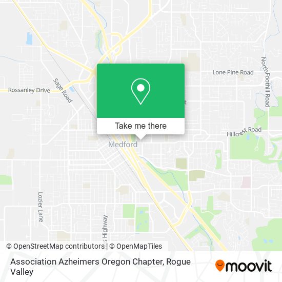 Association Azheimers Oregon Chapter map