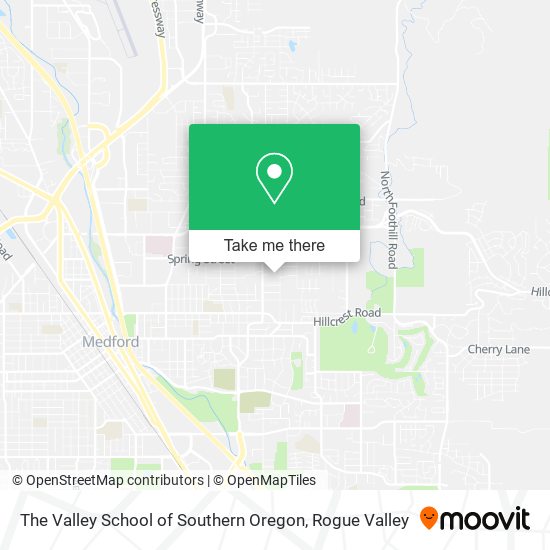 The Valley School of Southern Oregon map