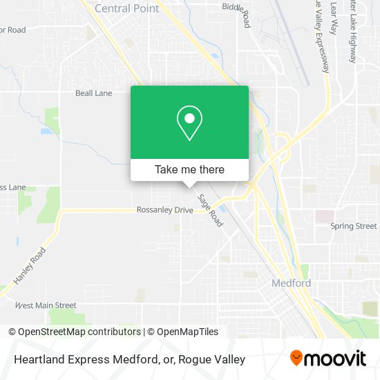 Mapa de Heartland Express Medford, or