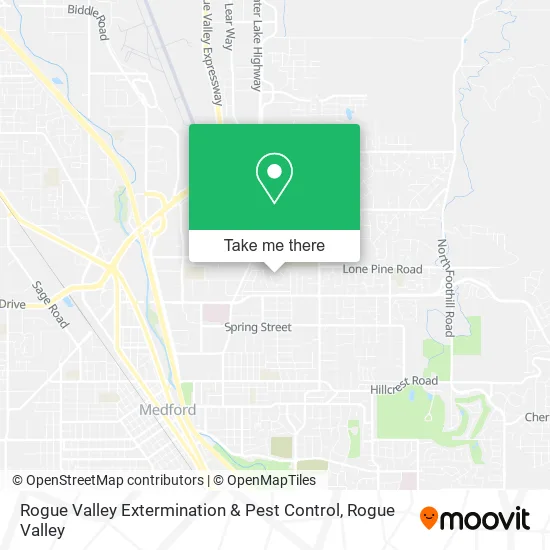 Rogue Valley Extermination & Pest Control map