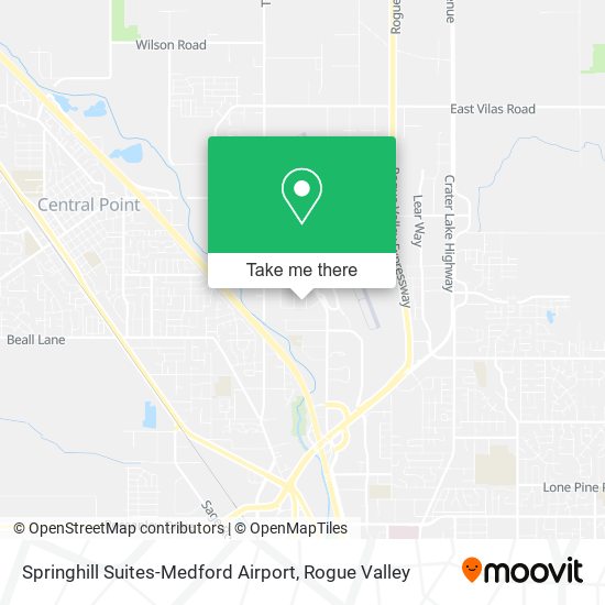 Mapa de Springhill Suites-Medford Airport
